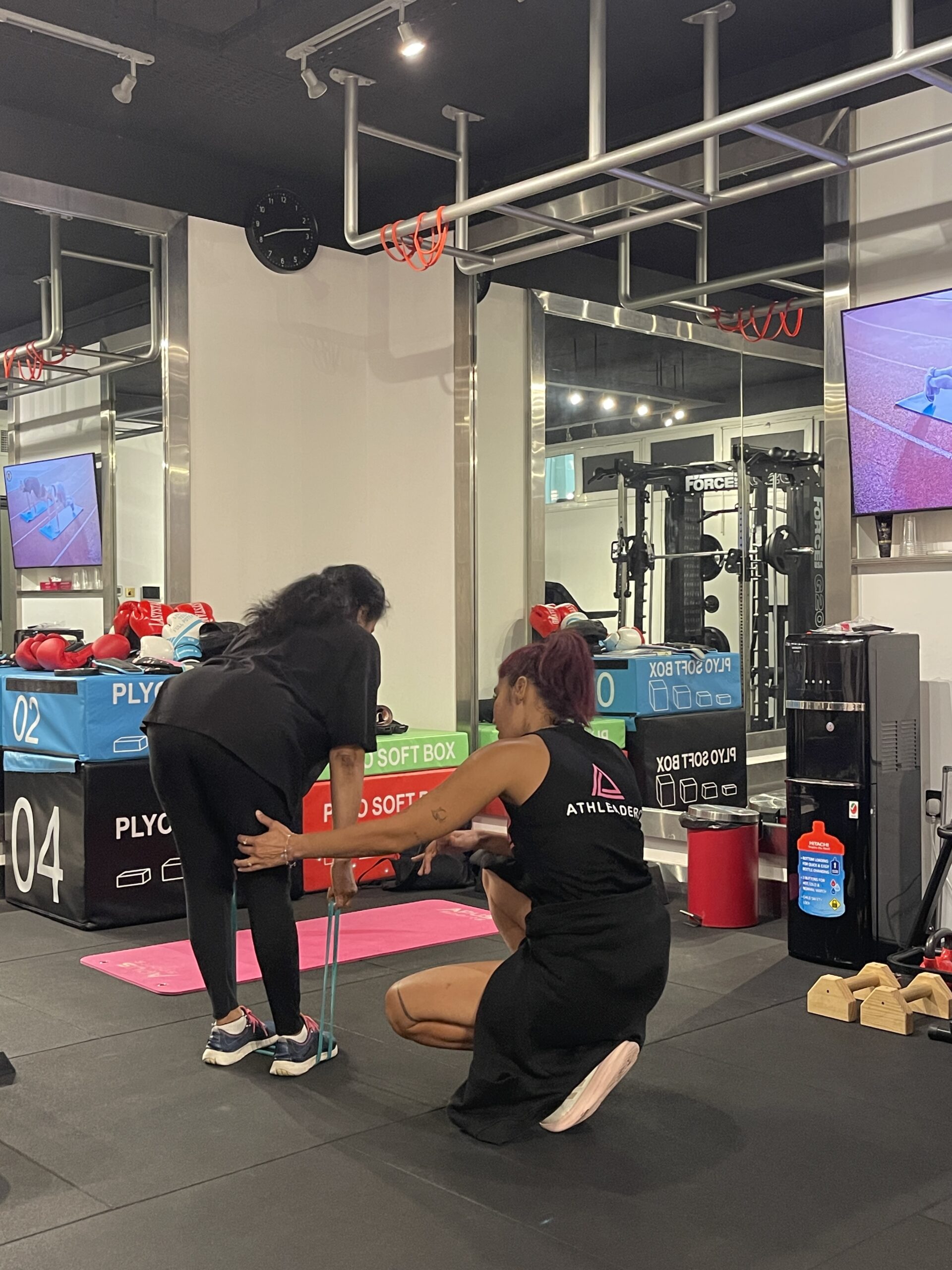Female personal trainer Dubai at home apartment gym session