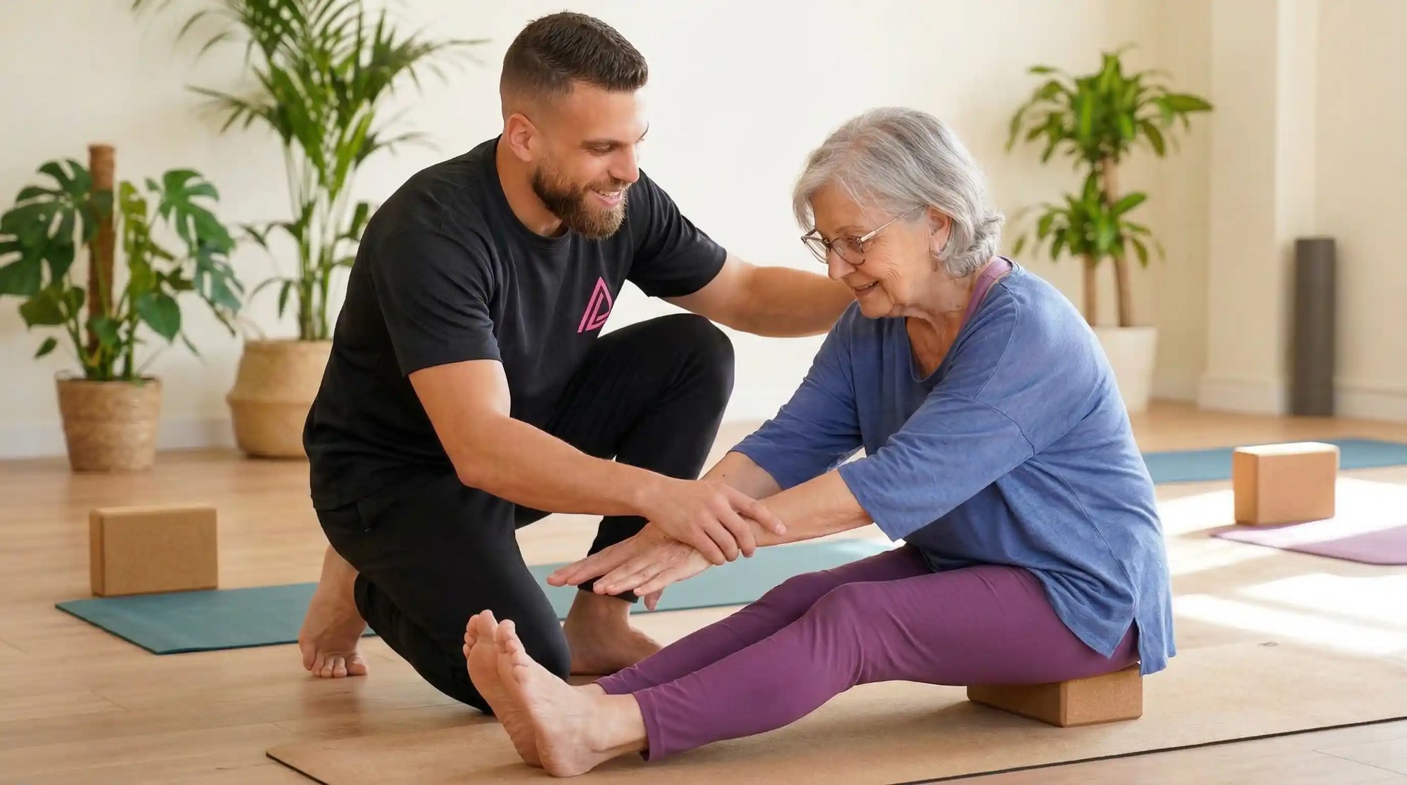 Yoga for back pain and posture correction with yoga instructor at home Dubai