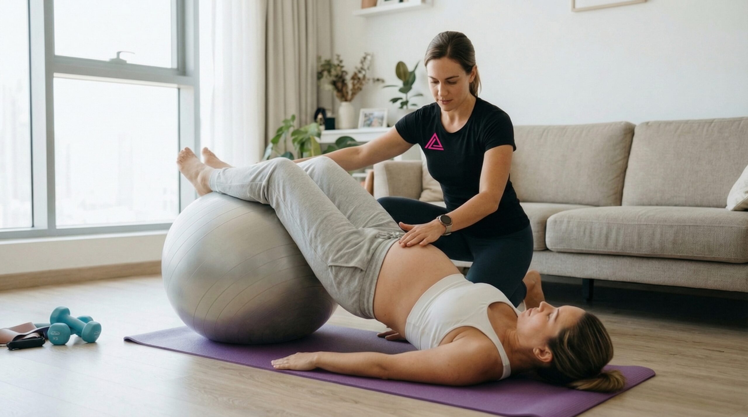 Prenatal personal training Dubai - safe pregnancy exercise with female trainer